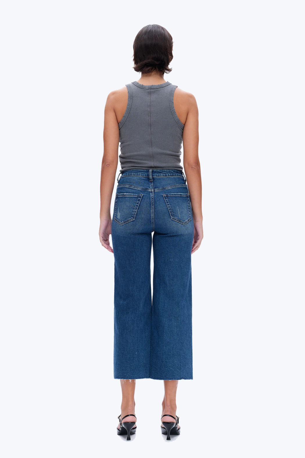 High Rise Wide Leg Denim Jeans