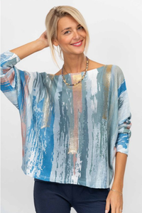 Gold Detailed Batwing Sweater