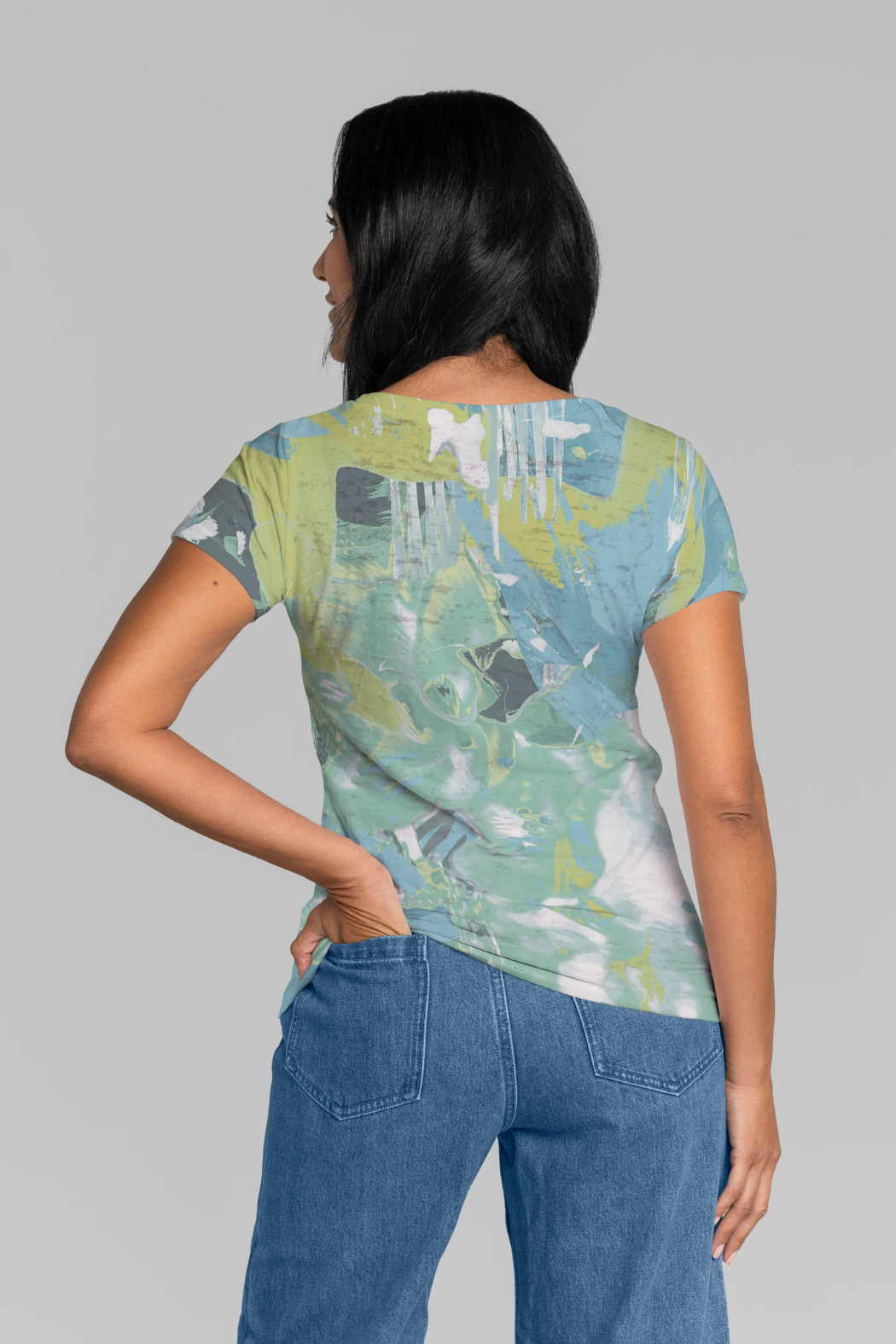 Rain Forest Splash Short Sleeve Scoop Shirt