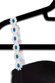 Basic White Bra/White & Turquoise Flowers