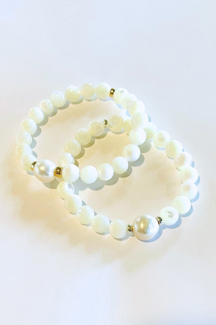 Mother of Pearl and Pearl Bracelet