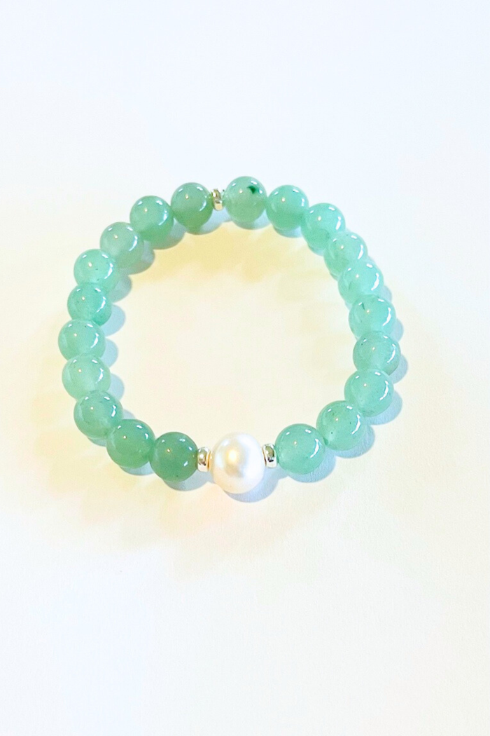 Aventurine and Pearl Bracelet