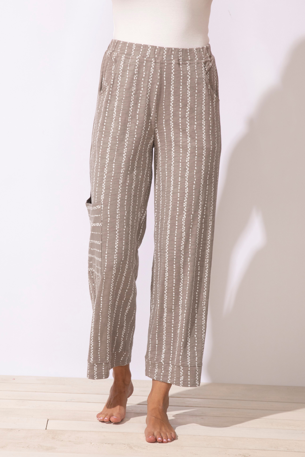 Driftwood Stripe J Pocket Flood Pant