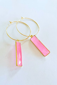Jade Bar Hoops