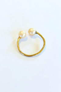 Gold Pearl Wrap Ring