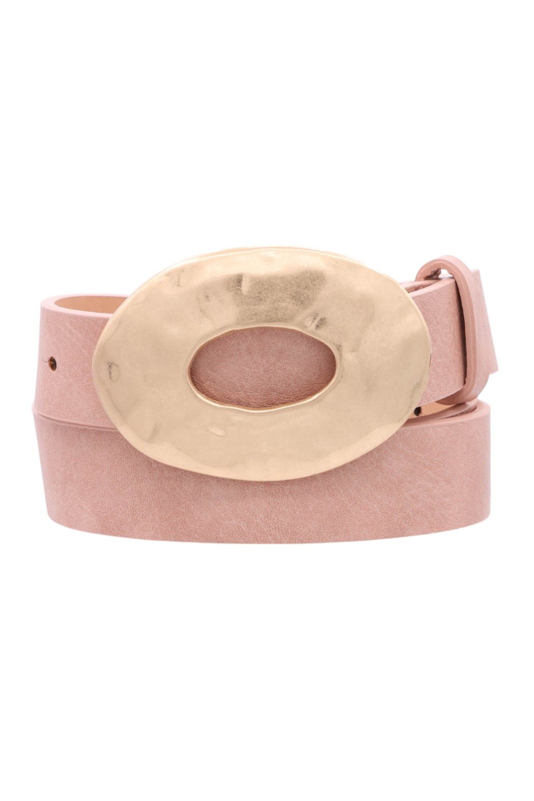Organic Open Circle Washed Belt - Faux Leather