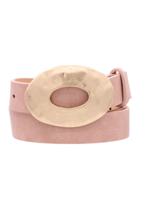 Organic Open Circle Washed Belt - Faux Leather