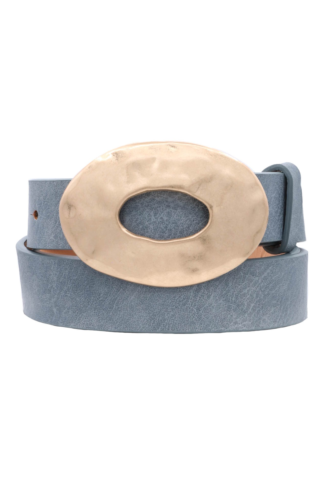 Organic Open Circle Washed Belt - Faux Leather