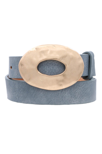 Organic Open Circle Washed Belt - Faux Leather