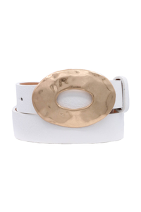 Organic Open Circle Washed Belt - Faux Leather