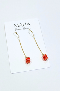 Dainty Stacked Gem Threader Earrings