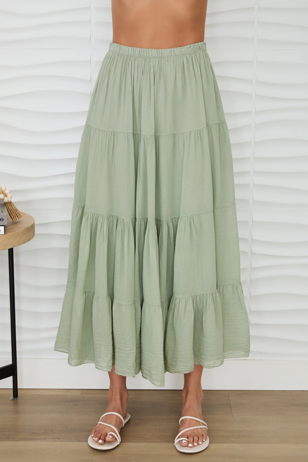 Tiered Cotton Skirt