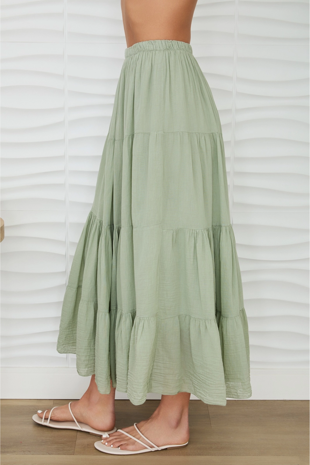 Tiered Cotton Skirt