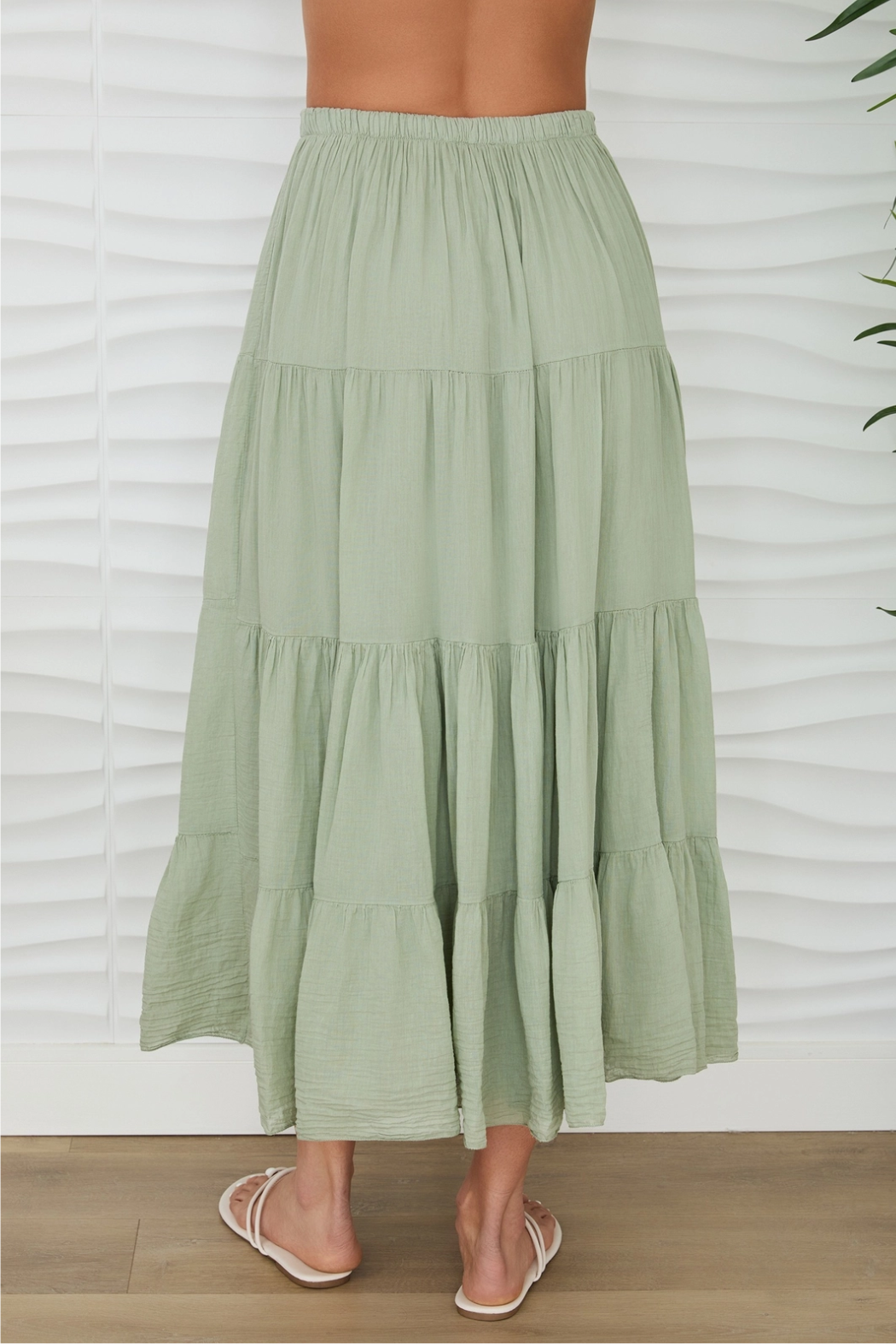 Tiered Cotton Skirt