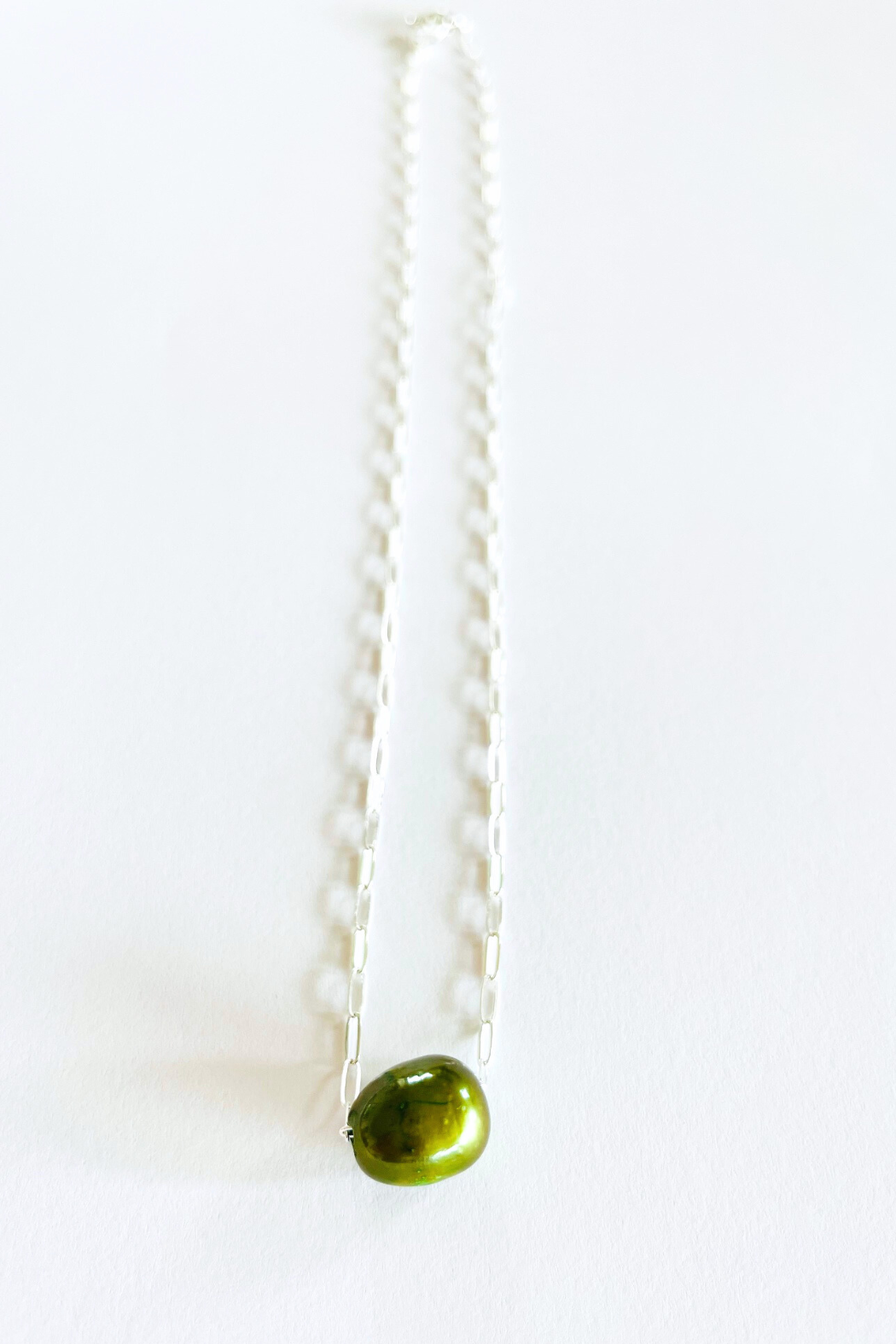 Baroque Freshwater Pearl Paperclip Necklace