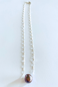 Baroque Freshwater Pearl Paperclip Necklace