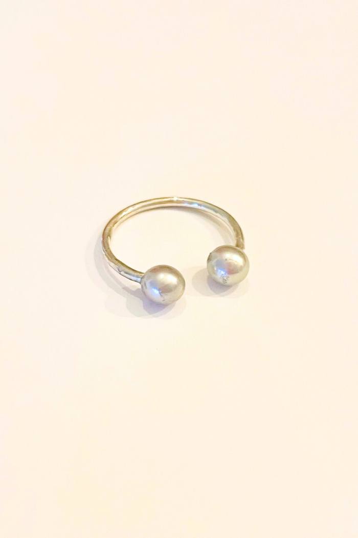 Silver Edison Pearl Wrap Ring