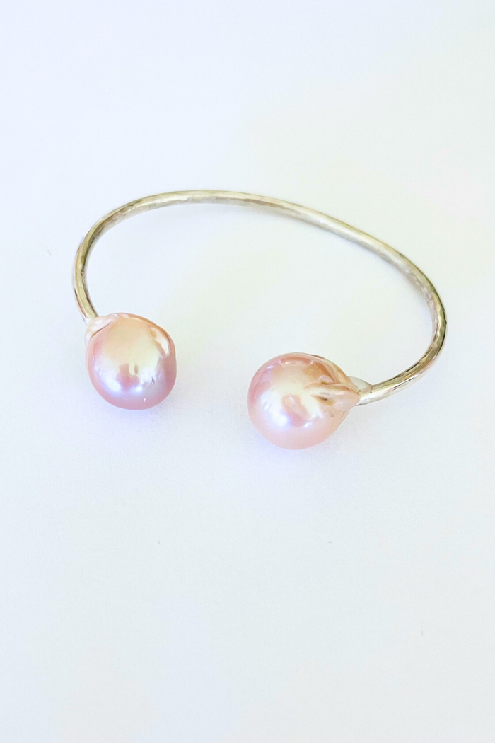 Santorini Edison Pearl Silver Cuff