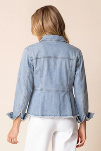 Secret Sauce Denim Peplum Jacket
