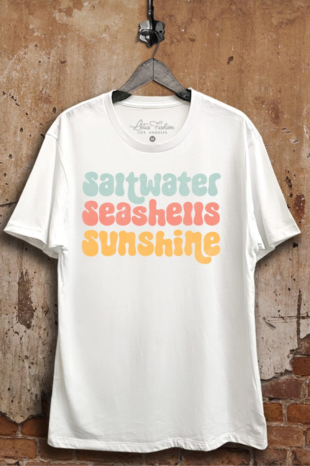 Saltwater Seashells Sunshine Graphic Top