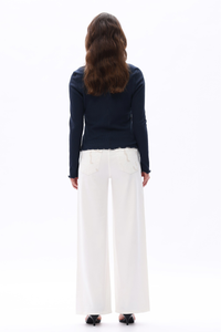 Mid Rise Wide Leg Jeans