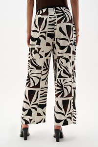 Woven Gauze Tropical Print Wide Leg Pants