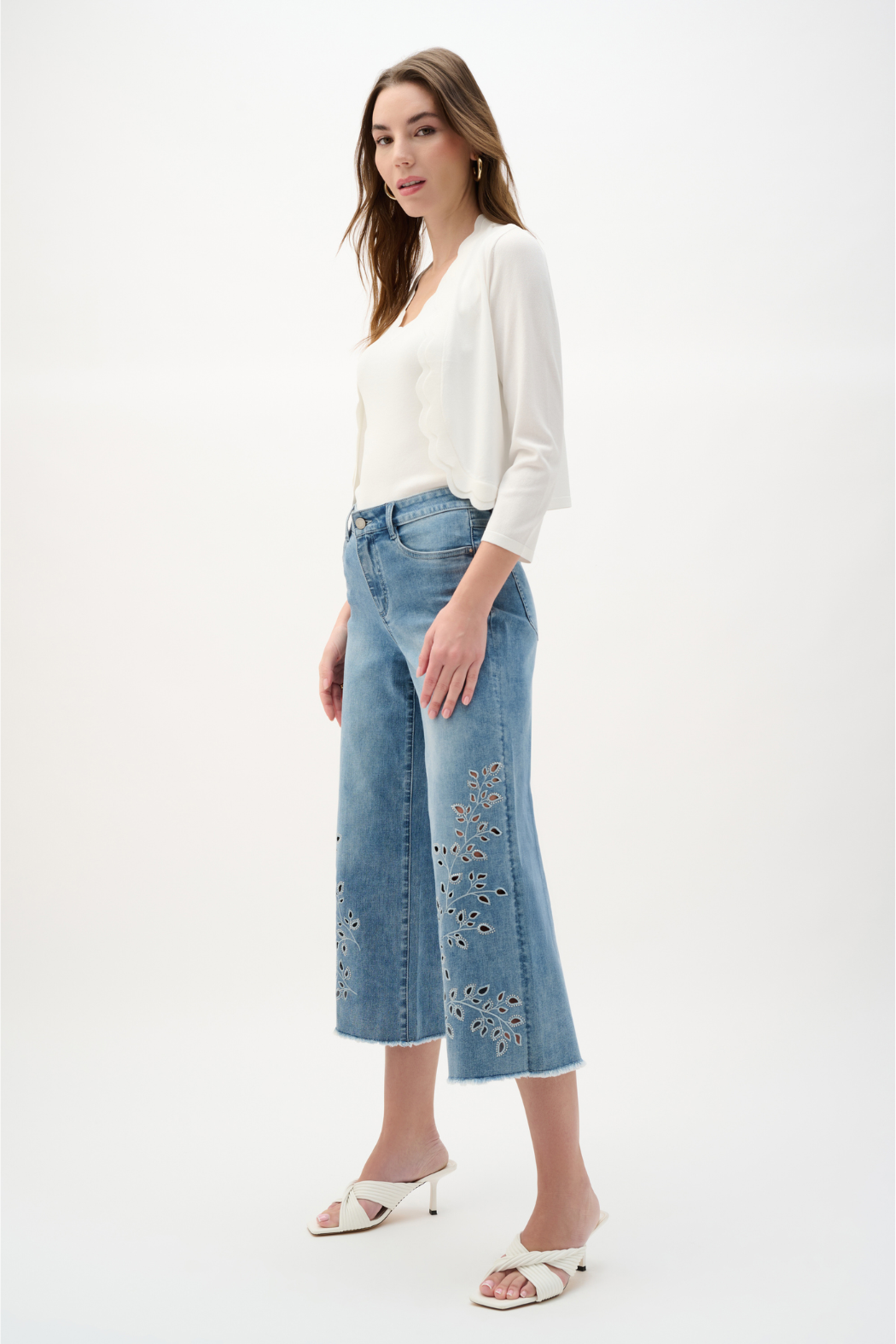 Viscose Sweater Knit Fitted Bolero Cardigan