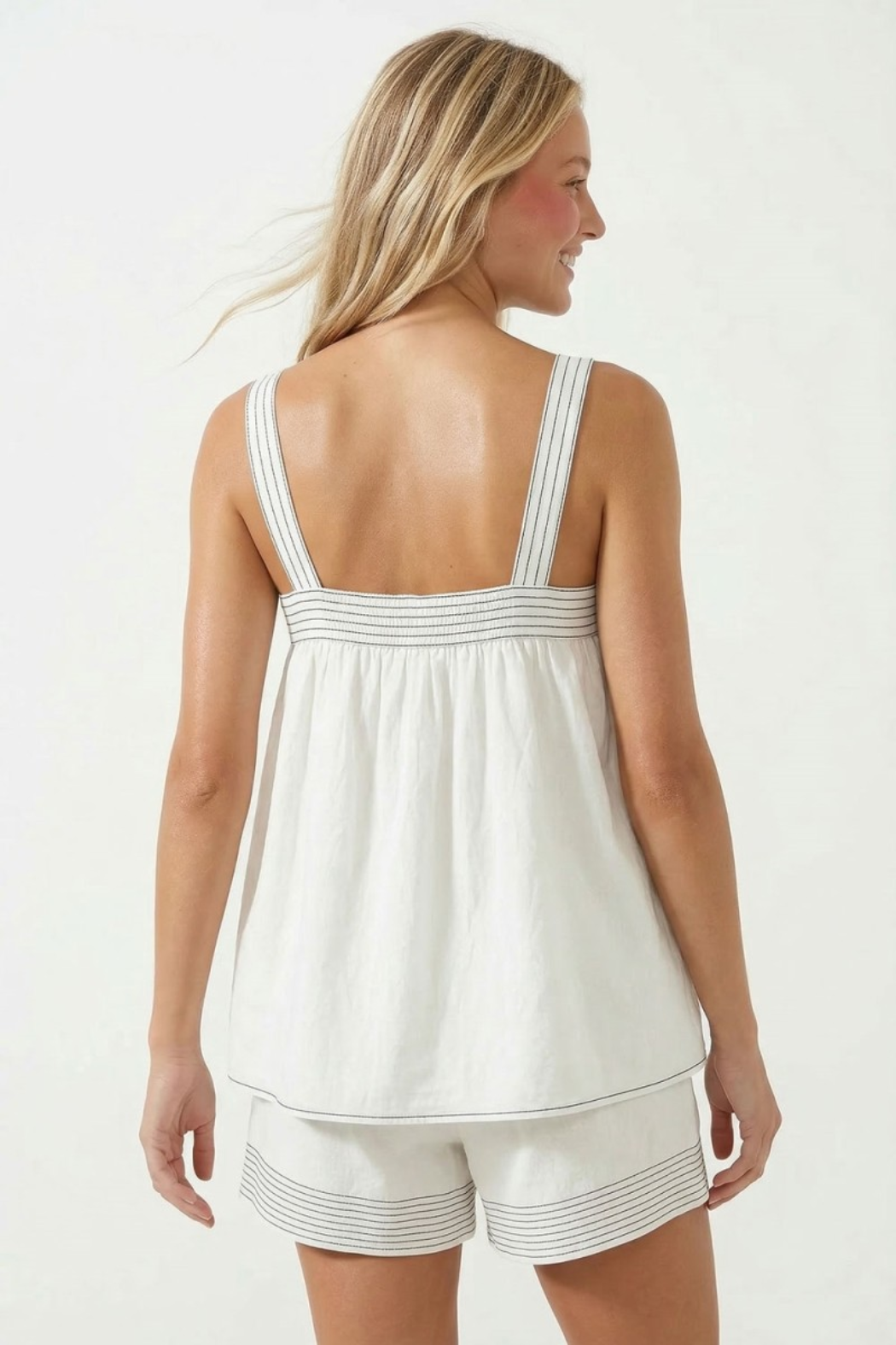 Contrast Rope Detail Sleeveless Top