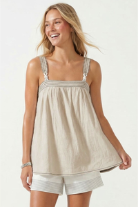 Contrast Rope Detail Sleeveless Top