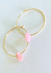 Mini Seashell Hoop Earrings