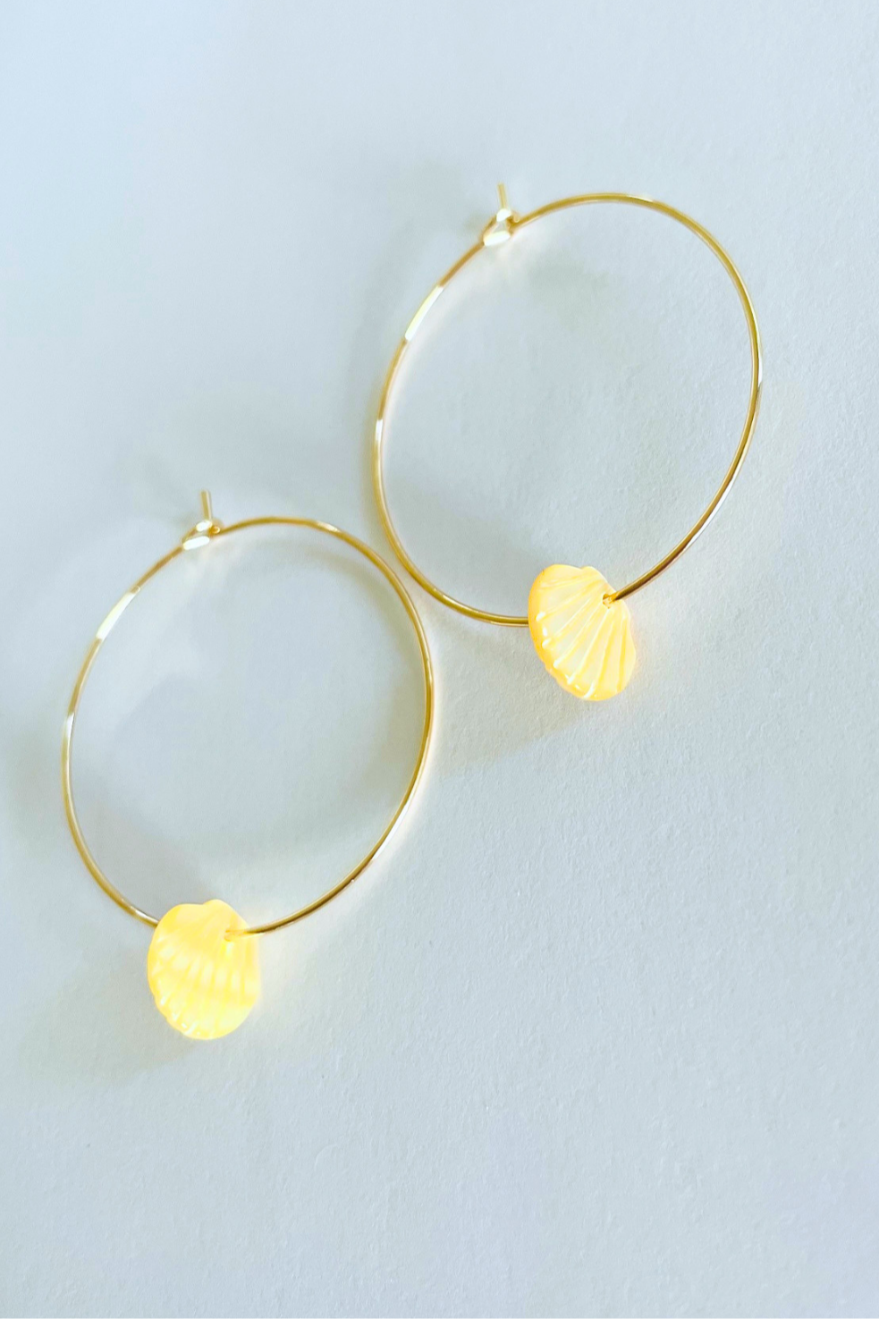 Mini Seashell Hoop Earrings