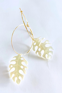 Monstera Medium Hoops