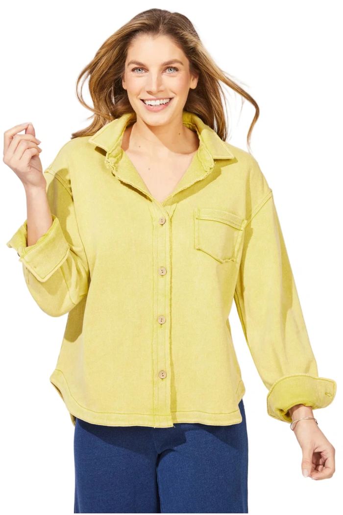 Color Wash Terry Anywhere Shacket