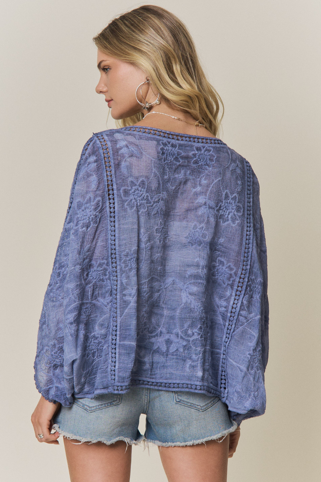 Boho Embroidered Kimono Cardigan