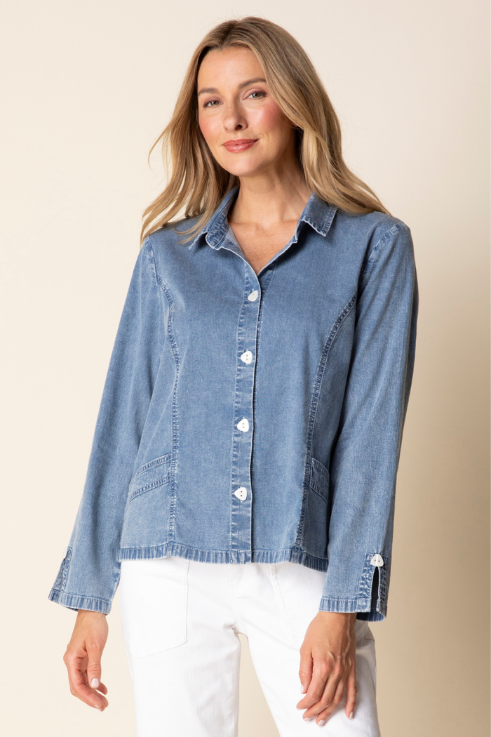 Stretch Denim Cafe Shirt