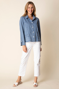 Stretch Denim Cafe Shirt