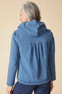 Stonewash Shirred Hoodie